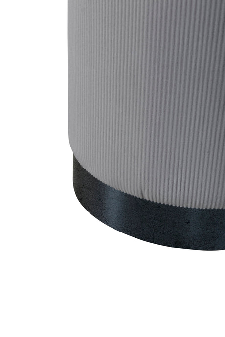 Benji Pouf - grau/Polyester - Kord - Ottomane / Poufs - ALVAHOME