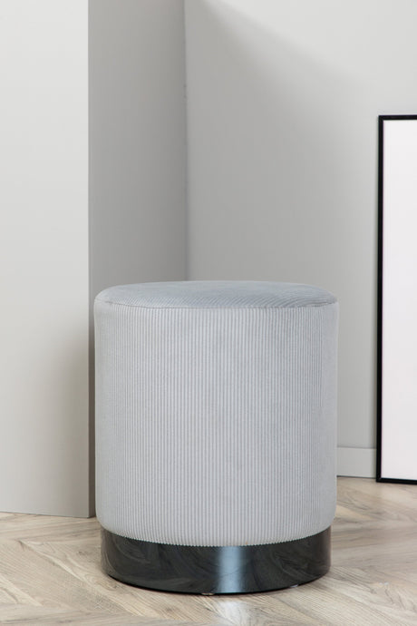 Benji Pouf - grau/Polyester - Kord - Ottomane / Poufs - ALVAHOME