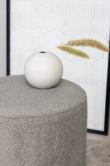 Benji Pouf - greige/Polyester - Teddy - Ottomane / Poufs - ALVAHOME