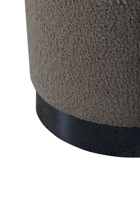 Benji Pouf - greige/Polyester - Teddy - Ottomane / Poufs - ALVAHOME