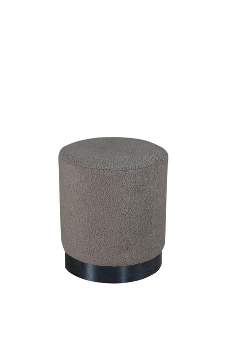 Benji Pouf - greige/Polyester - Teddy - Ottomane / Poufs - ALVAHOME