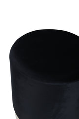 Benji Pouf - schwarz/Polyester - Samt - Ottomane / Poufs - ALVAHOME