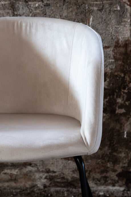 Berit Esszimmerstuhl - beige/Polyester - Samt - Essstühle - ALVAHOME
