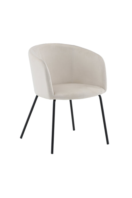 Berit Esszimmerstuhl - beige/Polyester - Samt - Essstühle - ALVAHOME