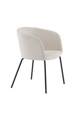 Berit Esszimmerstuhl - beige/Polyester - Samt - Essstühle - ALVAHOME