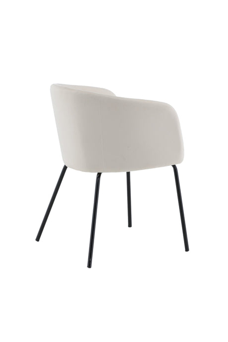 Berit Esszimmerstuhl - beige/Polyester - Samt - Essstühle - ALVAHOME
