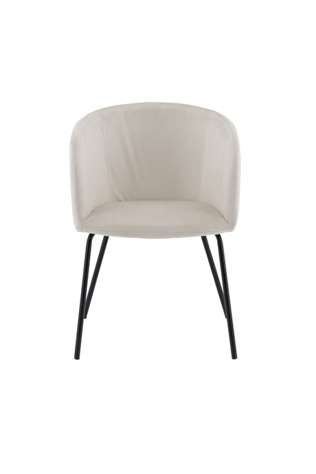 Berit Esszimmerstuhl - beige/Polyester - Samt - Essstühle - ALVAHOME