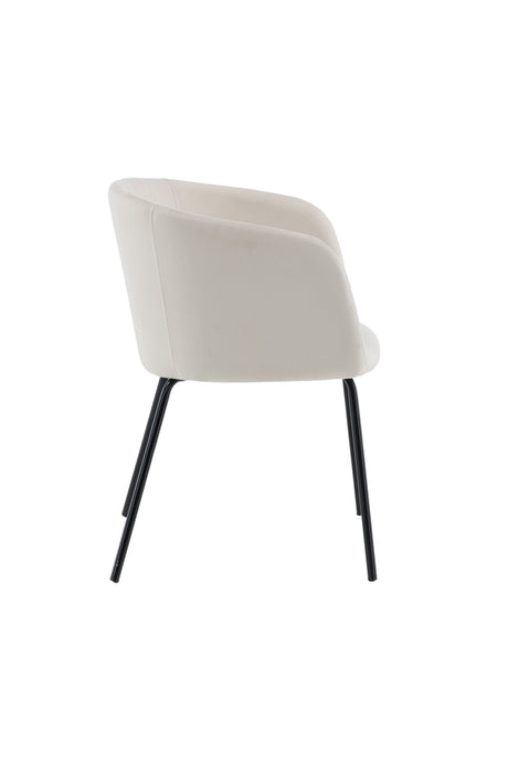 Berit Esszimmerstuhl - beige/Polyester - Samt - Essstühle - ALVAHOME