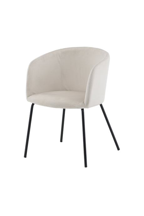 Berit Esszimmerstuhl - beige/Polyester - Samt - Essstühle - ALVAHOME
