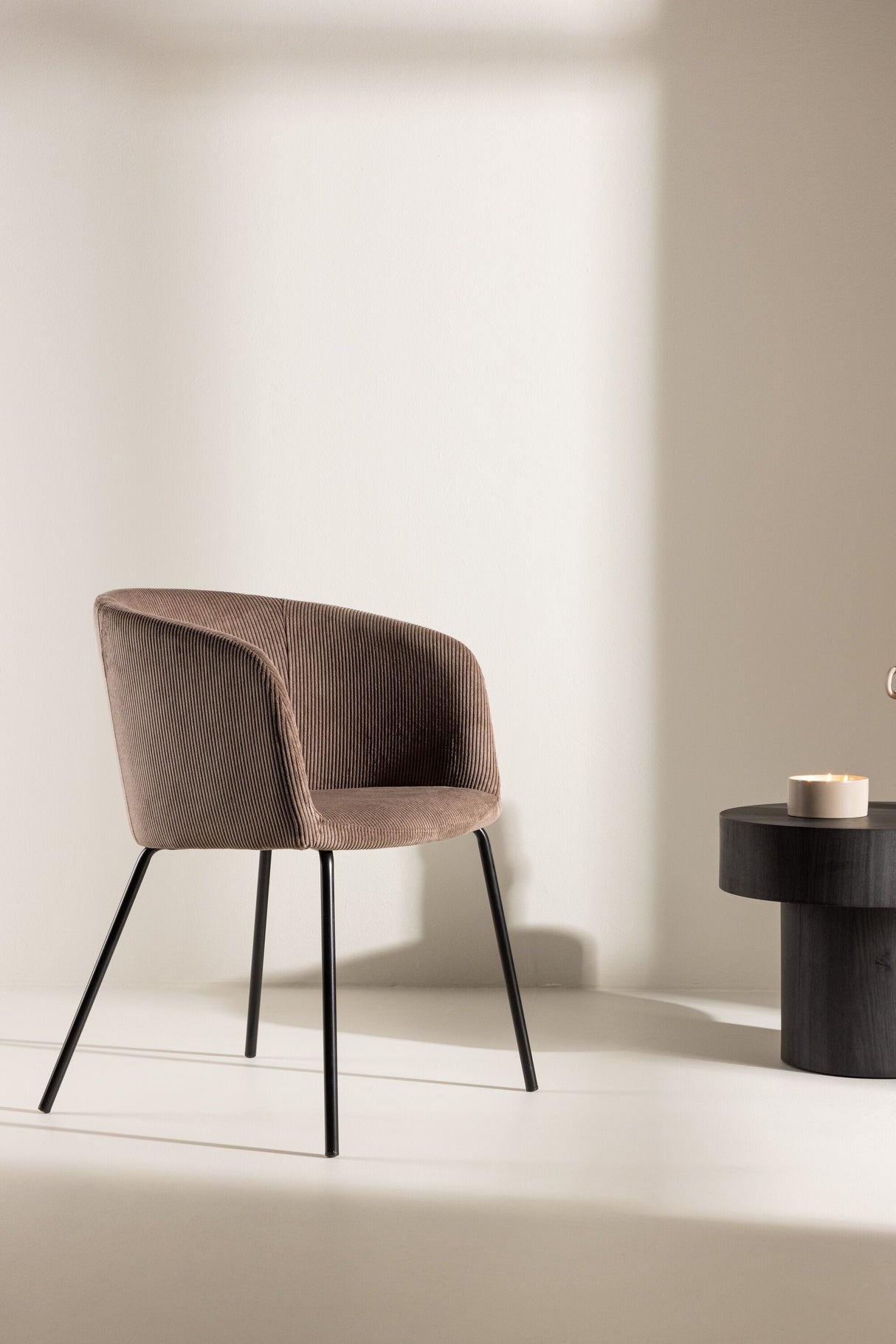 Berit Esszimmerstuhl - braun/Polyester - Kord - Essstühle - ALVAHOME