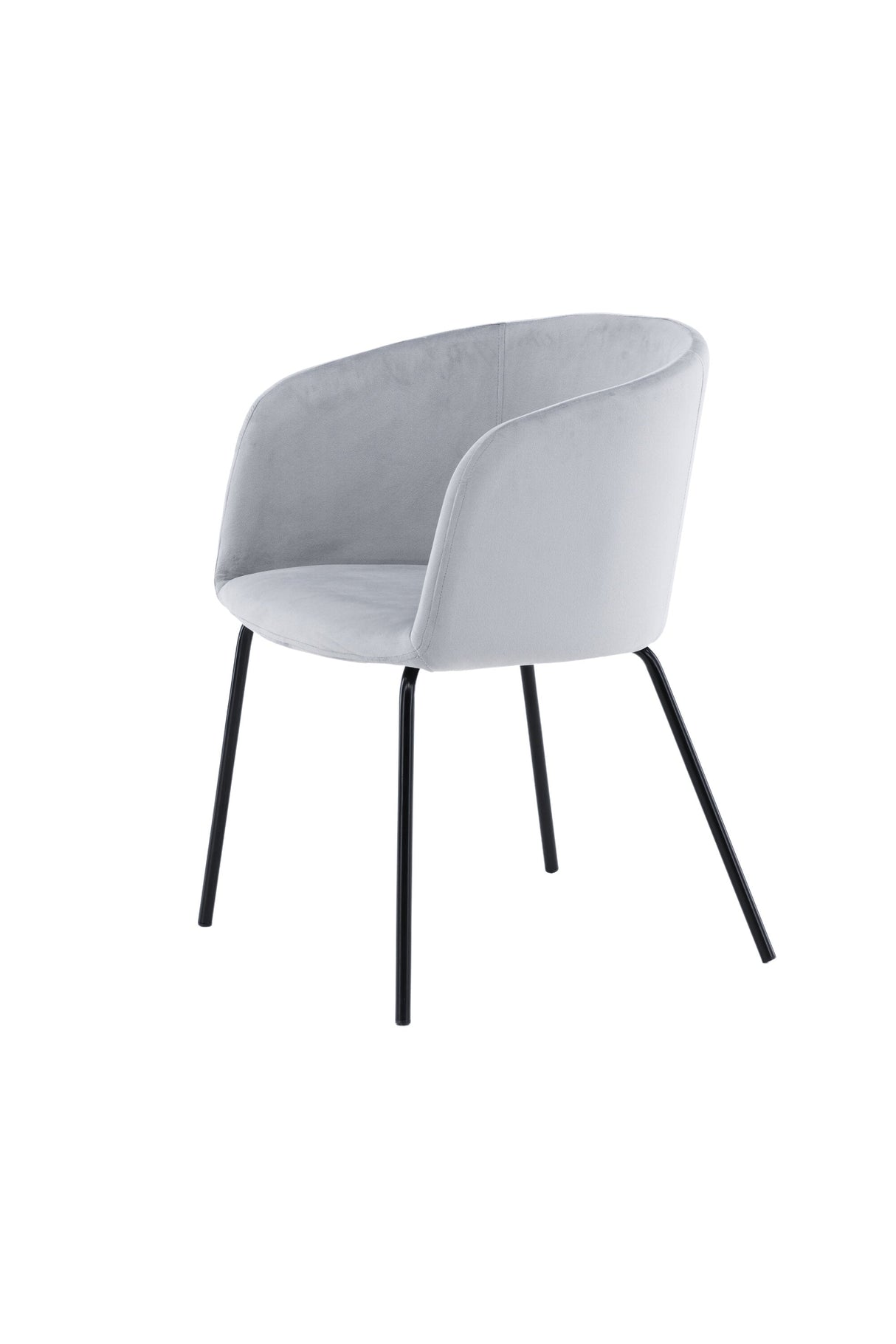 Berit Esszimmerstuhl - grau/Polyester - Samt - Essstühle - ALVAHOME