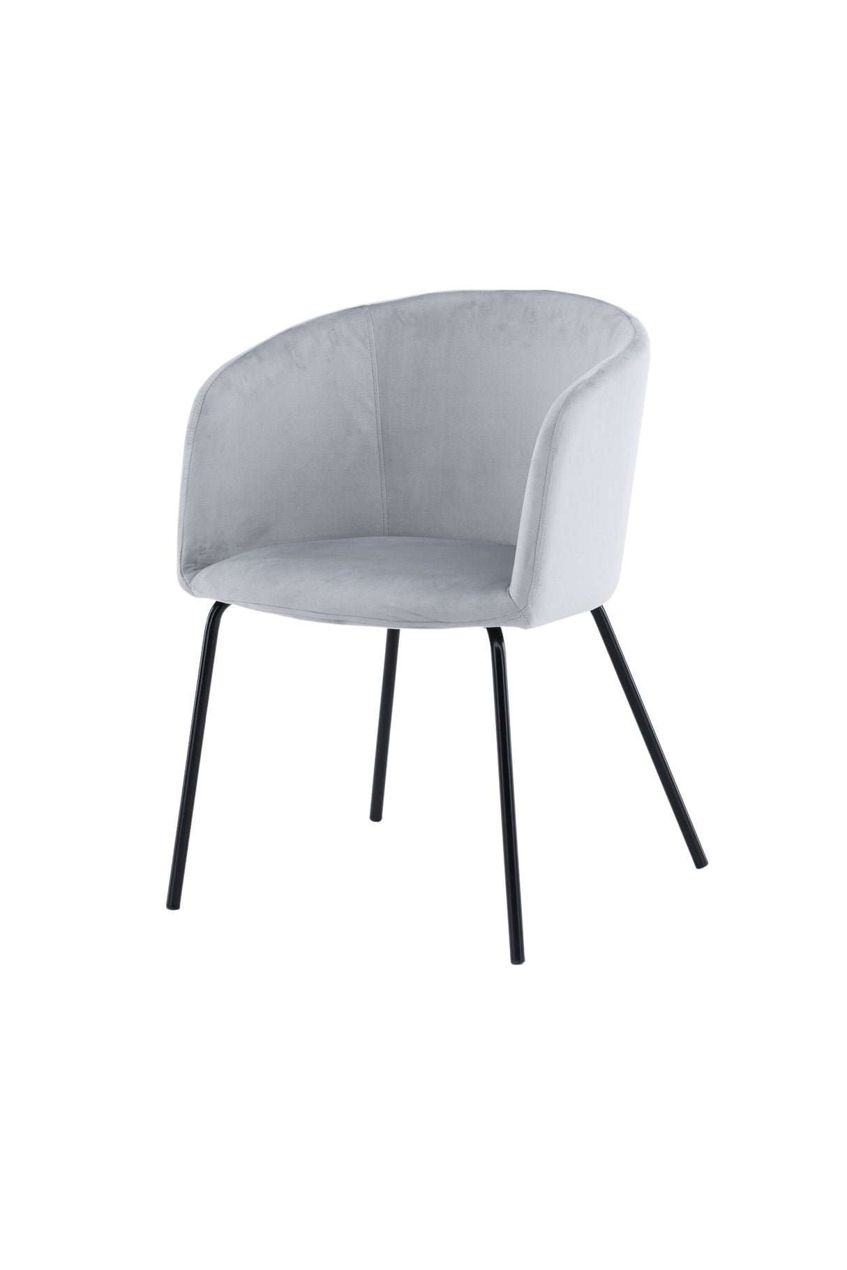 Berit Esszimmerstuhl - grau/Polyester - Samt - Essstühle - ALVAHOME