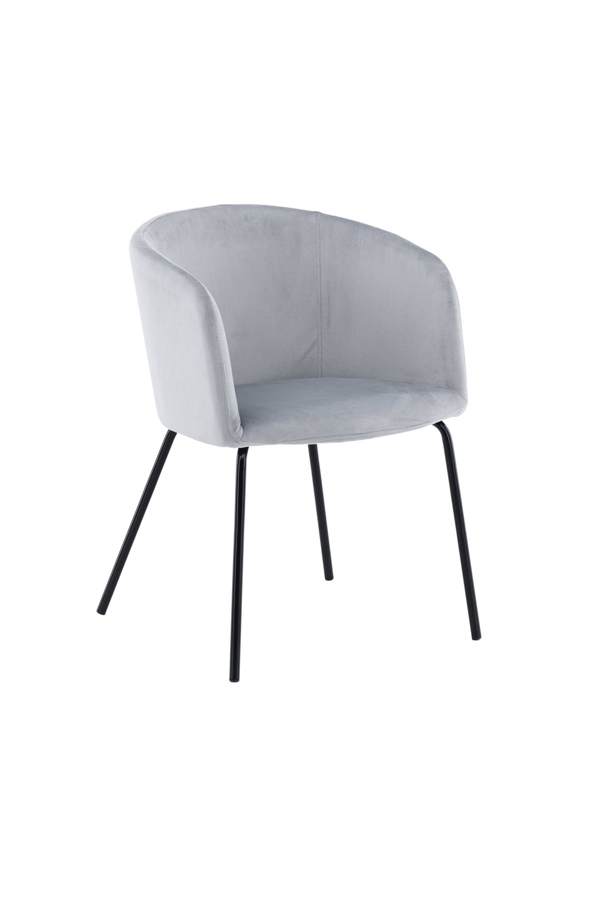 Berit Esszimmerstuhl - grau/Polyester - Samt - Essstühle - ALVAHOME