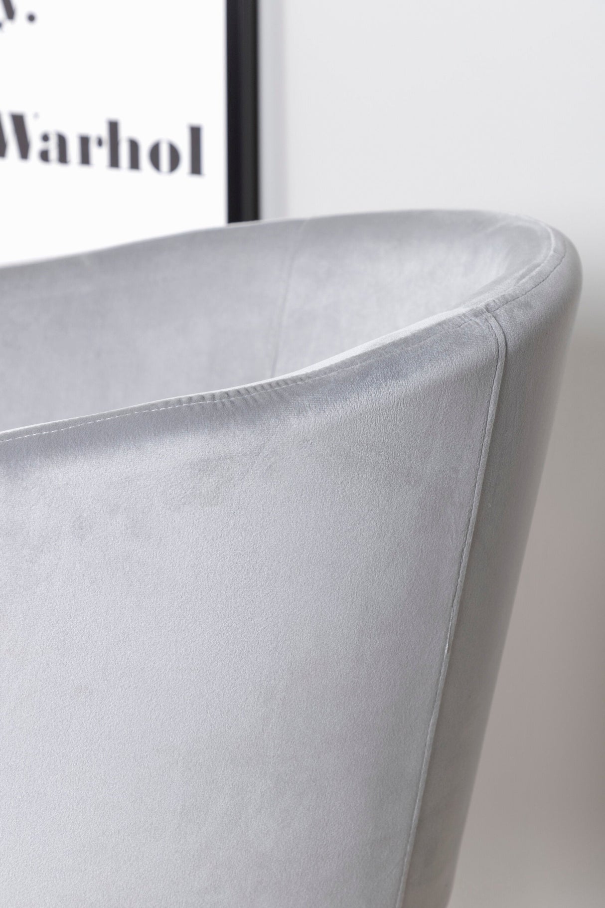 Berit Esszimmerstuhl - grau/Polyester - Samt - Essstühle - ALVAHOME
