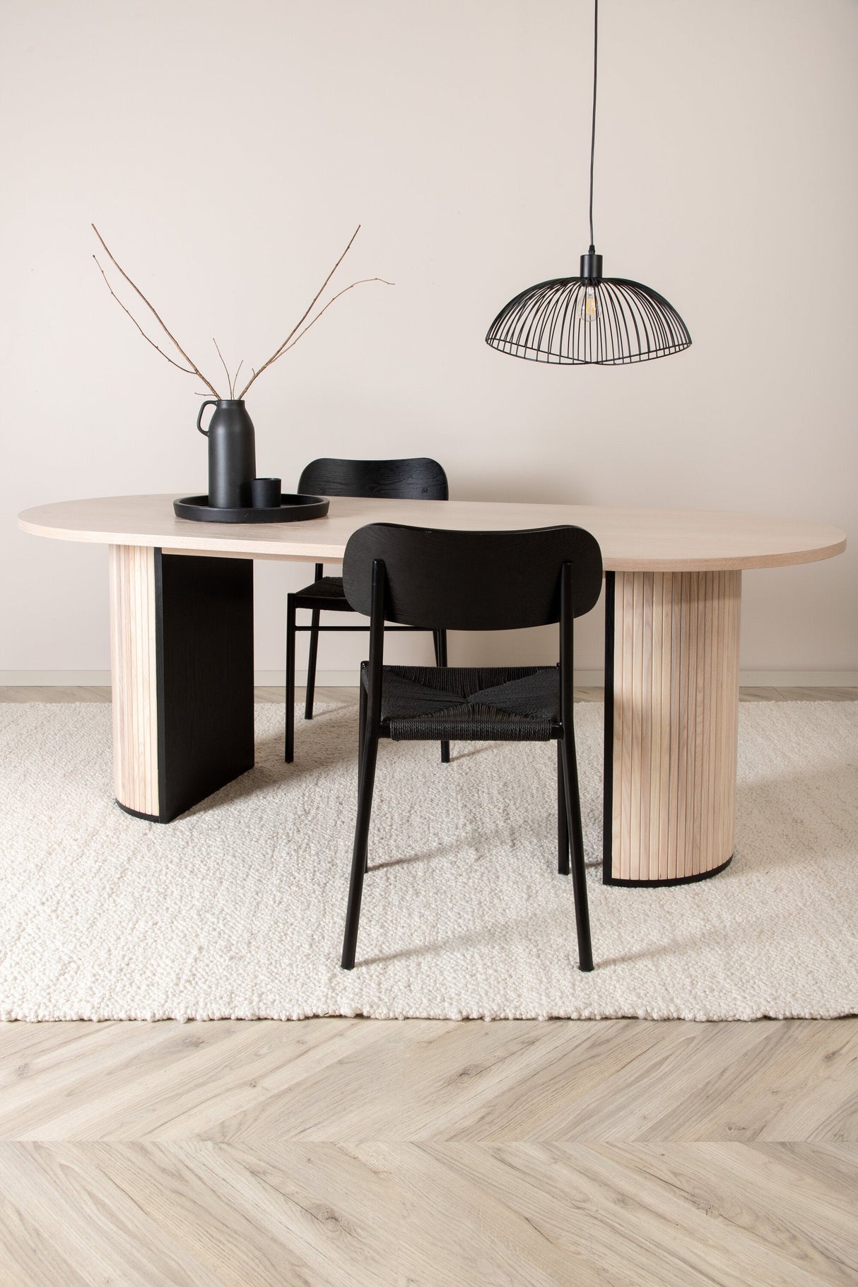 Bianca ovaler Esstisch - white - wash/Furnier - Ovale Esstische - ALVAHOME