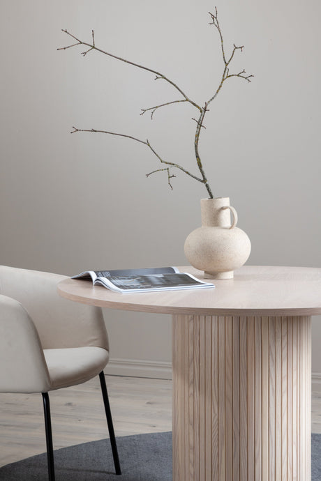 Bianca runder Esstisch - white - wash/Furnier - Runde Esstische - ALVAHOME