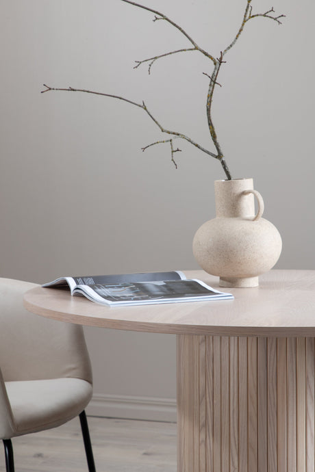 Bianca runder Esstisch - white - wash/Furnier - Runde Esstische - ALVAHOME
