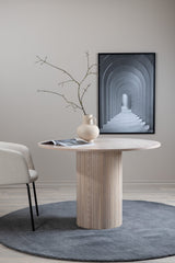 Bianca runder Esstisch - white - wash/Furnier - Runde Esstische - ALVAHOME