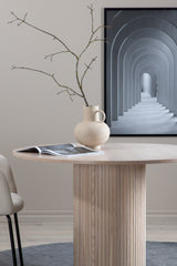 Bianca runder Esstisch - white - wash/Furnier - Runde Esstische - ALVAHOME