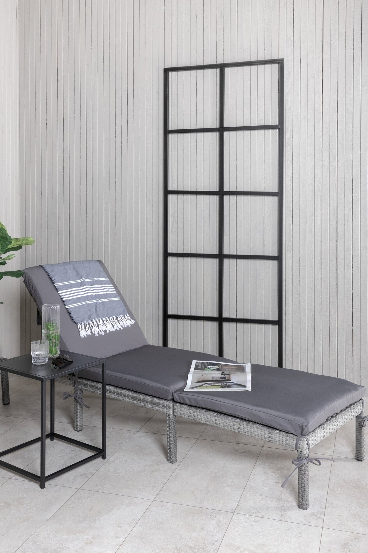 Bilbao Outdoor Sun - Lounge - grau/Weidengeflecht - Outdoor Sun - Lounges - ALVAHOME