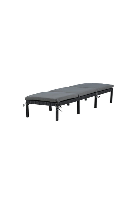 Bilbao Outdoor Sun - Lounge - schwarz/Weidengeflecht - Outdoor Sun - Lounges - ALVAHOME