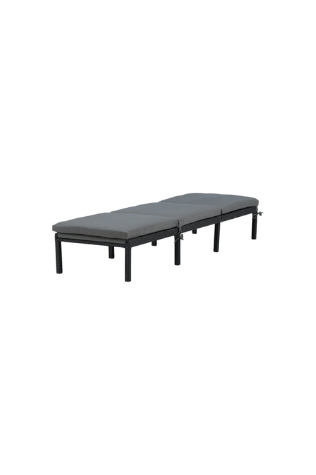 Bilbao Outdoor Sun - Lounge - schwarz/Weidengeflecht - Outdoor Sun - Lounges - ALVAHOME
