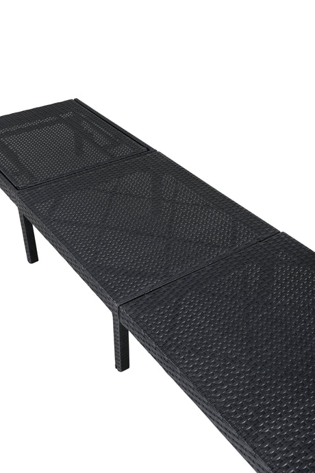 Bilbao Outdoor Sun - Lounge - schwarz/Weidengeflecht - Outdoor Sun - Lounges - ALVAHOME
