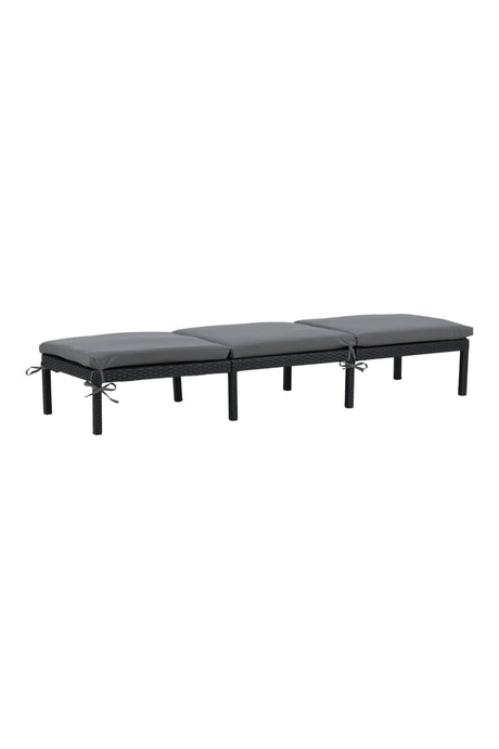 Bilbao Outdoor Sun - Lounge - schwarz/Weidengeflecht - Outdoor Sun - Lounges - ALVAHOME