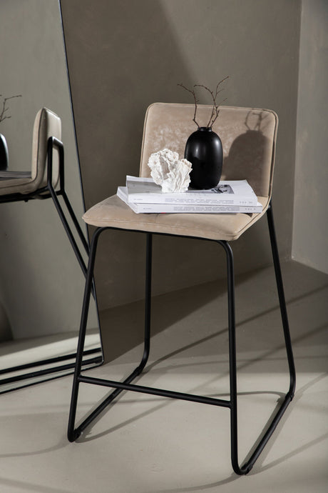 Bisbee Barhocker - beige/Stahl - Barhocker - ALVAHOME