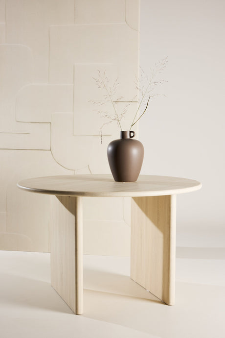 Björholmen runder Esstisch - white - wash/MDF - Runde Esstische - ALVAHOME