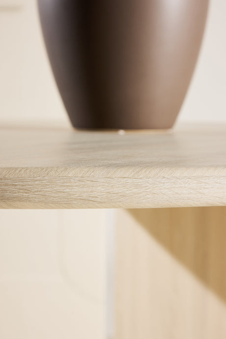 Björholmen runder Esstisch - white - wash/MDF - Runde Esstische - ALVAHOME
