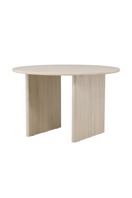 Björholmen runder Esstisch - white - wash/MDF - Runde Esstische - ALVAHOME