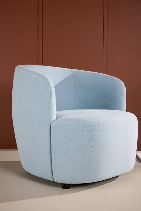 Bobbo Sessel - blau/Polyester - Leinen - Sessel - ALVAHOME