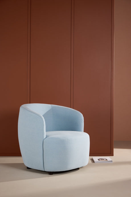 Bobbo Sessel - blau/Polyester - Leinen - Sessel - ALVAHOME