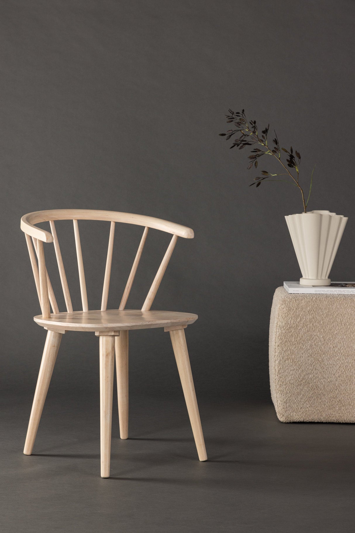 Bobby Esszimmerstuhl - white - wash/Gummiholz - Essstühle - ALVAHOME