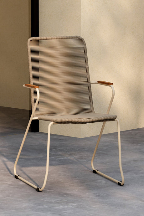 Bois Outdoor - Essstuhl - beige/Stahl - Outdoor - Essstühle - ALVAHOME