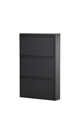 Bonito Schuhschrank - schwarz/Stahl - Schuhschränke - ALVAHOME