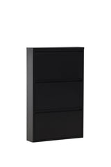 Bonito Schuhschrank - schwarz/Stahl - Schuhschränke - ALVAHOME