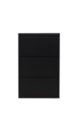 Bonito Schuhschrank - schwarz/Stahl - Schuhschränke - ALVAHOME