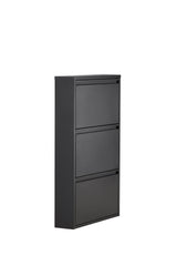 Bonito Schuhschrank - schwarz/Stahl - Schuhschränke - ALVAHOME