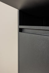Bonito Schuhschrank - schwarz/Stahl - Schuhschränke - ALVAHOME