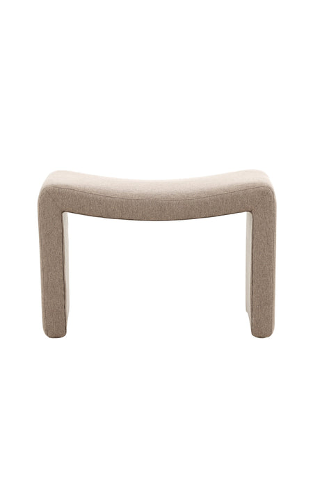 Bonn Ottoman - braun/Polyester - Leinen - Ottomane / Poufs - ALVAHOME