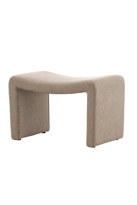Bonn Ottoman - braun/Polyester - Leinen - Ottomane / Poufs - ALVAHOME