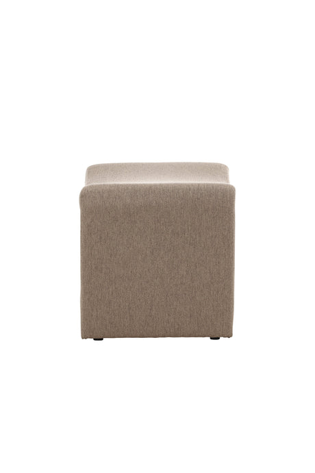 Bonn Ottoman - braun/Polyester - Leinen - Ottomane / Poufs - ALVAHOME