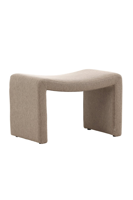 Bonn Ottoman - braun/Polyester - Leinen - Ottomane / Poufs - ALVAHOME