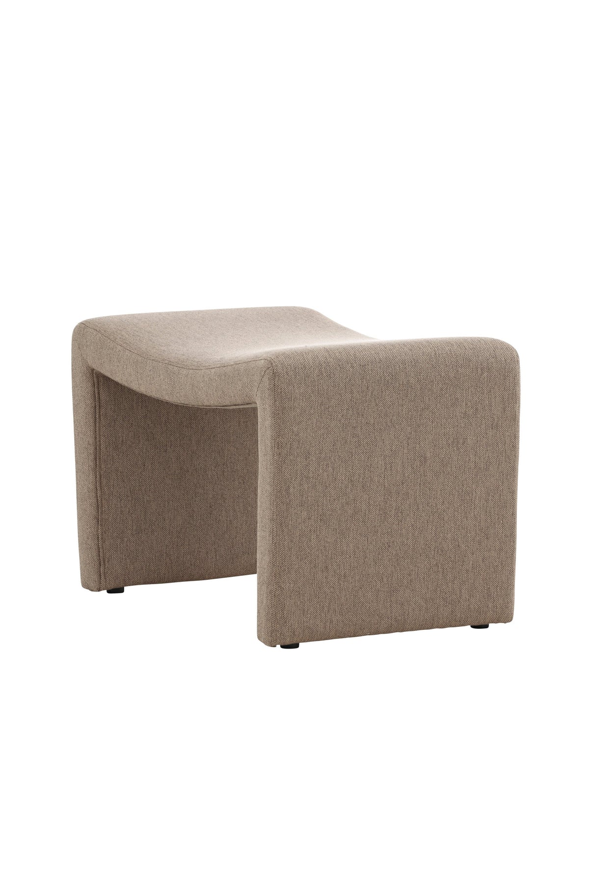 Bonn Ottoman - braun/Polyester - Leinen - Ottomane / Poufs - ALVAHOME