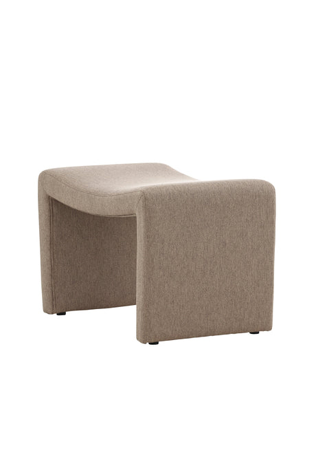 Bonn Ottoman - braun/Polyester - Leinen - Ottomane / Poufs - ALVAHOME