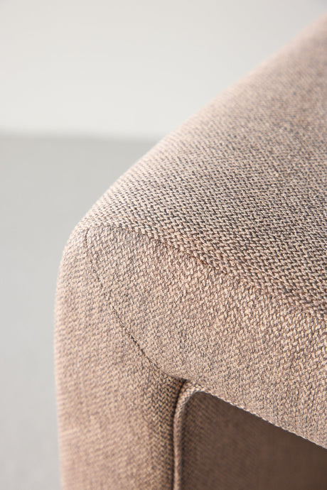 Bonn Ottoman - braun/Polyester - Leinen - Ottomane / Poufs - ALVAHOME