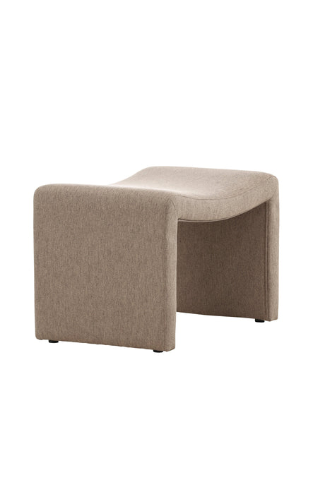 Bonn Ottoman - braun/Polyester - Leinen - Ottomane / Poufs - ALVAHOME