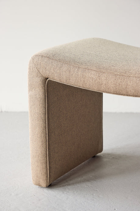 Bonn Ottoman - braun/Polyester - Leinen - Ottomane / Poufs - ALVAHOME